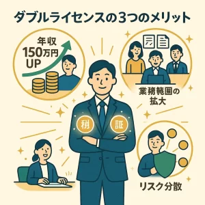 ダブルライセンスで広がる3つの大きなメリット - 行政書士と宅建、どちらを先に取るべきか？ダブルライセンス戦略を解説